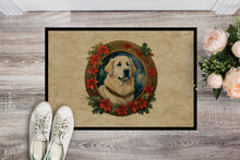 Load image into Gallery viewer, Great Pyrenees Christmas Flowers Doormat