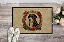 Load image into Gallery viewer, Greater Swiss Mountain Dog Christmas Flowers Doormat-24x36 Indoor / Outdoor Rug | Made in USA