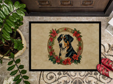 Load image into Gallery viewer, Greater Swiss Mountain Dog Christmas Flowers Doormat-24x36 Indoor / Outdoor Rug | Made in USA