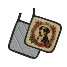 Load image into Gallery viewer, Greater Swiss Mountain Dog Christmas Flowers Pot Holders - Set of 2 Decorative Kitchen Helpers | Made in the USA