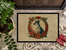 Load image into Gallery viewer, Greyhound Christmas Flowers Doormat