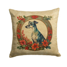 Load image into Gallery viewer, Greyhound Christmas Flowers Throw Pillow