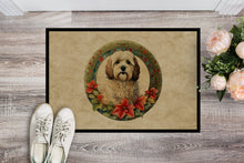 Load image into Gallery viewer, Havanese Christmas Flowers Doormat-24x36 Indoor / Outdoor Rug | Made in USA