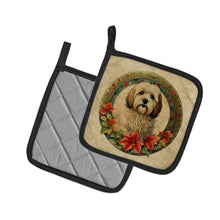 Load image into Gallery viewer, Havanese Christmas Flowers Pot Holders - Set of 2 Decorative Kitchen Helpers | Made in the USA