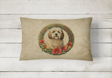 Load image into Gallery viewer, Havanese Christmas Flowers Throw Pillow