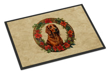 Load image into Gallery viewer, Irish Setter Christmas Flowers Doormat