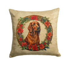 Load image into Gallery viewer, Irish Setter Christmas Flowers Throw Pillow