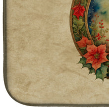Load image into Gallery viewer, Irish Terrier Christmas Flowers Dish Drying Mat
