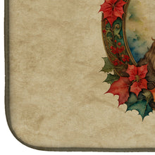 Load image into Gallery viewer, Irish Wolfhound Christmas Flowers Dish Drying Mat