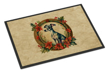Load image into Gallery viewer, Italian Greyhound Christmas Flowers Doormat