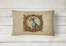 Load image into Gallery viewer, Italian Greyhound Christmas Flowers Throw Pillow