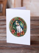 Load image into Gallery viewer, Jack Russell Terrier Christmas Flowers Greeting Cards - Blank Note Cards – 8-Pack of Artist-Designed Cards with Envelopes