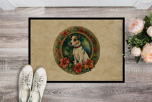 Load image into Gallery viewer, Jack Russell Terrier Christmas Flowers Doormat