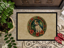 Load image into Gallery viewer, Jack Russell Terrier Christmas Flowers Doormat
