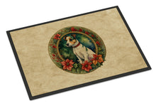 Load image into Gallery viewer, Jack Russell Terrier Christmas Flowers Doormat