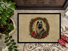 Load image into Gallery viewer, Keeshond Christmas Flowers Doormat-24x36 Indoor / Outdoor Rug | Made in USA