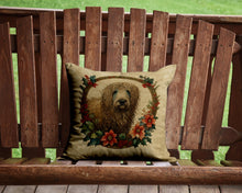 Load image into Gallery viewer, Komondor Christmas Flowers Throw Pillow - 14x14 Decorative Pillow – Art for Your Home &amp; Patio