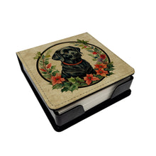 Load image into Gallery viewer, Labrador Retriever Christmas Flowers PU Leather Note Paper Holder