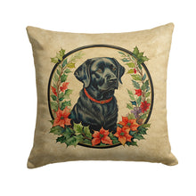 Load image into Gallery viewer, Labrador Retriever Christmas Flowers Throw Pillow - 14x14 Decorative Pillow – Art for Your Home &amp; Patio