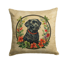 Load image into Gallery viewer, Labrador Retriever Christmas Flowers Throw Pillow