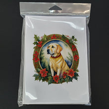 Load image into Gallery viewer, Labrador Retriever Christmas Flowers Greeting Cards - Blank Note Cards – 8-Pack of Artist-Designed Cards with Envelopes
