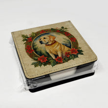 Load image into Gallery viewer, Labrador Retriever Christmas Flowers PU Leather Note Paper Holder