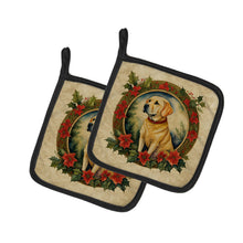 Load image into Gallery viewer, Labrador Retriever Christmas Flowers Pot Holders - Set of 2 Decorative Kitchen Helpers | Made in the USA