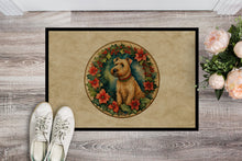 Load image into Gallery viewer, Lakeland Terrier Christmas Flowers Doormat-24x36 Indoor / Outdoor Rug | Made in USA