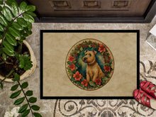 Load image into Gallery viewer, Lakeland Terrier Christmas Flowers Doormat-24x36 Indoor / Outdoor Rug | Made in USA