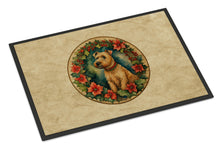 Load image into Gallery viewer, Lakeland Terrier Christmas Flowers Doormat