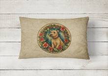 Load image into Gallery viewer, Lakeland Terrier Christmas Flowers Throw Pillow