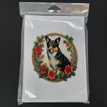 Load image into Gallery viewer, Lancashire Heeler Christmas Flowers Greeting Cards - Blank Note Cards – 8-Pack of Artist-Designed Cards with Envelopes