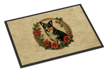 Load image into Gallery viewer, Lancashire Heeler Christmas Flowers Doormat-24x36 Indoor / Outdoor Rug | Made in USA