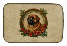 Load image into Gallery viewer, Leonberger Christmas Flowers Dish Drying Mat