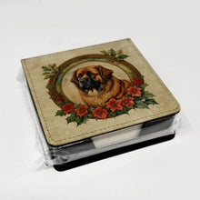 Load image into Gallery viewer, Leonberger Christmas Flowers PU Leather Note Paper Holder