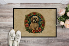 Load image into Gallery viewer, Lhasa Apso Christmas Flowers Doormat