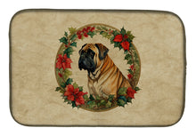Load image into Gallery viewer, Mastiff Christmas Flowers Dish Drying Mat