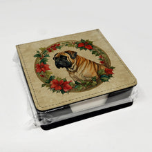 Load image into Gallery viewer, Mastiff Christmas Flowers PU Leather Note Paper Holder