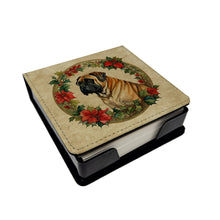 Load image into Gallery viewer, Mastiff Christmas Flowers PU Leather Note Paper Holder
