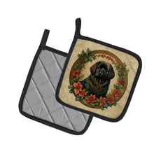 Load image into Gallery viewer, Newfoundland Christmas Flowers Pot Holders - Set of 2 Decorative Kitchen Helpers | Made in the USA