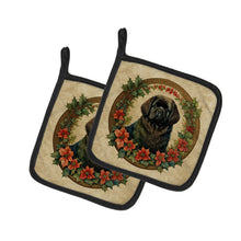 Load image into Gallery viewer, Newfoundland Christmas Flowers Pot Holders - Set of 2 Decorative Kitchen Helpers | Made in the USA