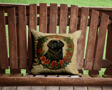 Load image into Gallery viewer, Newfoundland Christmas Flowers Throw Pillow - 14x14 Decorative Pillow – Art for Your Home &amp; Patio