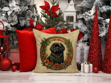 Load image into Gallery viewer, Newfoundland Christmas Flowers Throw Pillow