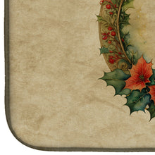 Load image into Gallery viewer, Norwich Terrier Christmas Flowers Dish Drying Mat