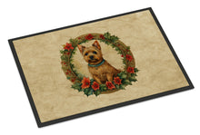 Load image into Gallery viewer, Norwich Terrier Christmas Flowers Doormat