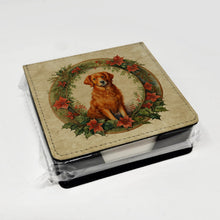Load image into Gallery viewer, Nova Scotia Duck Tolling Retriever Christmas Flowers PU Leather Note Paper Holder