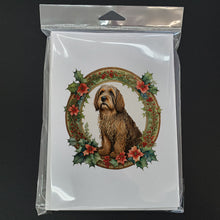 Load image into Gallery viewer, Otterhound Christmas Flowers Greeting Cards - Blank Note Cards – 8-Pack of Artist-Designed Cards with Envelopes