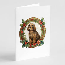 Load image into Gallery viewer, Otterhound Christmas Flowers Greeting Cards - Blank Note Cards – 8-Pack of Artist-Designed Cards with Envelopes