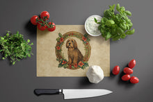Load image into Gallery viewer, Otterhound Christmas Flowers Glass Cutting Boards – Durable, Decorative Kitchen Art