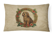 Load image into Gallery viewer, Otterhound Christmas Flowers Throw Pillow